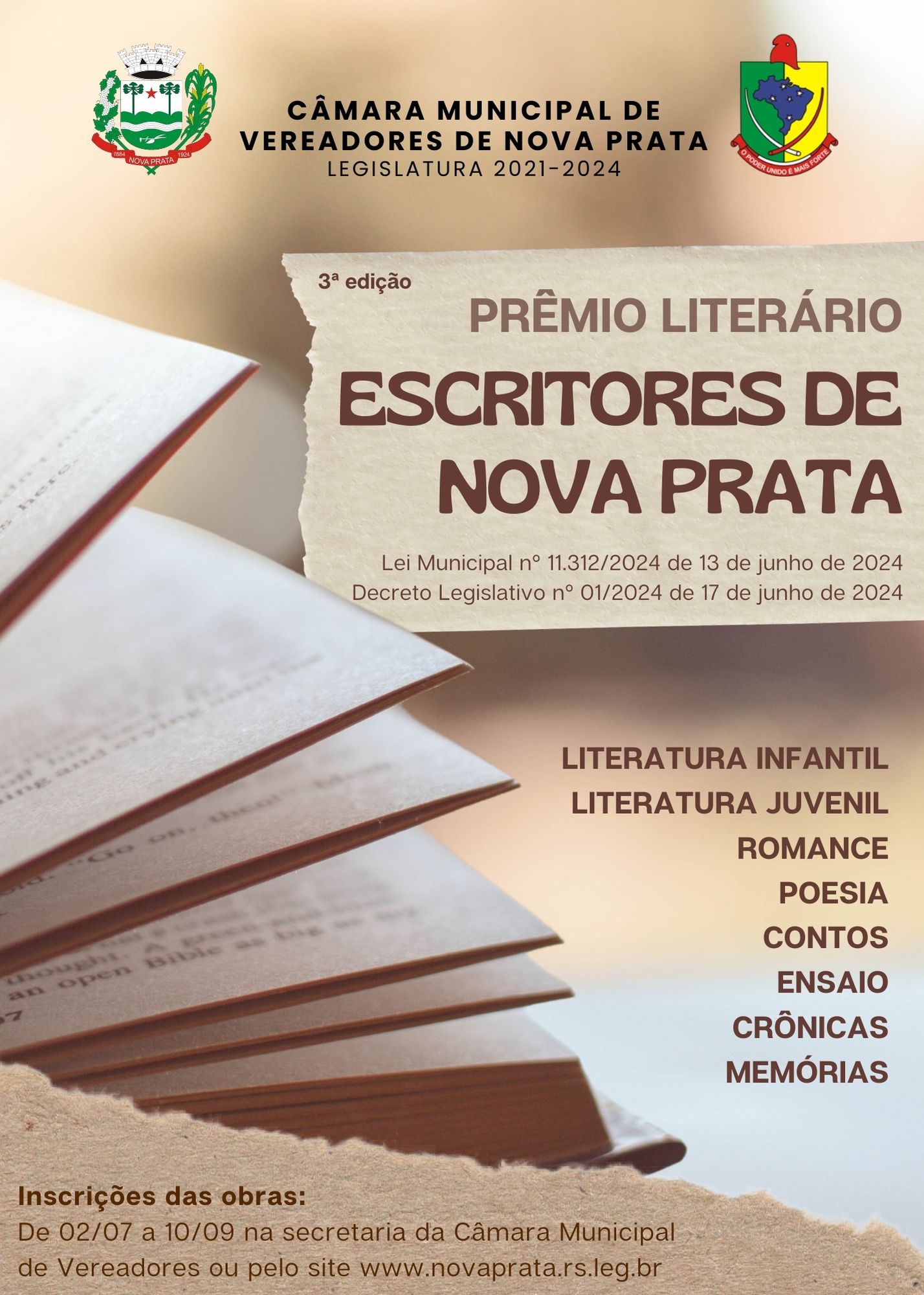 Prêmio Literário Escritores de Nova Prata, 3ª edição